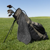 Zwarte Cheetah Leopard Skin Print Pattern Golfhanddoek (Groen)