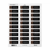 Zwarte Chic Leopard Animal Print Etiket (Full Sheet)