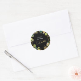 Zwarte Chic Nepgoud Ronde Sticker