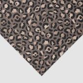 Zwarte chocolade bruin Bronze luipaard afdrukken Tissuepapier (Detail)