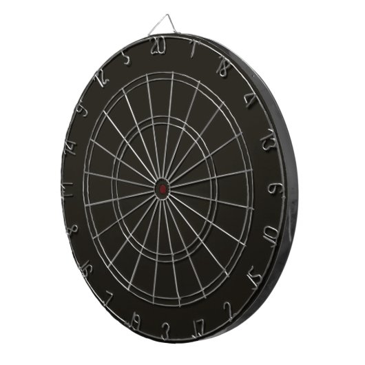 Zwarte chocolade vaste kleur dartbord (Voorkant Rechts)