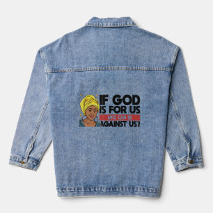 Zwarte Christelijke Melanin Woman Minister Sista S Denim Jacket