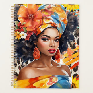 Zwarte christelijke vrouw Afro-Amerikaanse melanin Planner