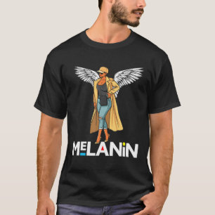 Zwarte Christelijke vrouwen Melanin Queen Angel Br T-shirt