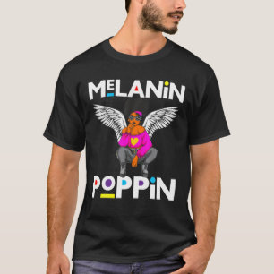 Zwarte Christelijke vrouwen Melanin Queen Angel Br T-shirt