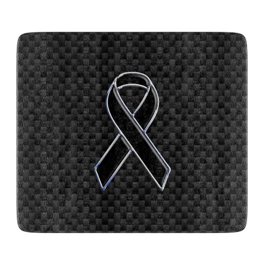 Zwarte chroomstijl, lintbewustzijn koolstofvezel snijplank (Voorkant)