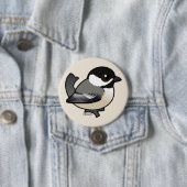 Zwarte cichorei ronde button 7,6 cm (In situ)