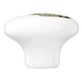 Zwarte Circus Horse kunst Keramische Knop (Zijkant)