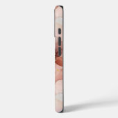 Zwarte Cirkel Blush Roze Bloemen Goud Glitter Lief Case-Mate iPhone Case (Achterkant / Links)