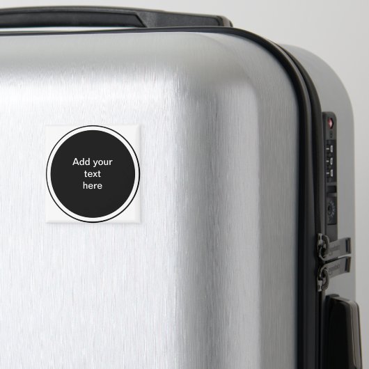 Zwarte cirkel met witte cirkel frame SJABLOON,  Magneet (Insitu (bagage))