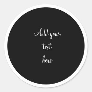 Zwarte cirkel met witte cirkel lijst SJABLOON, Cl Ronde Sticker
