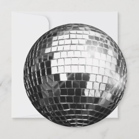 Zwarte Cirkel Ronde Discobal 60ste Verjaardagsfees Kaart (Achterkant)