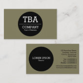 Zwarte Cirkel v2 - 847f5d Visitekaartje (Voorkant / Achterkant)