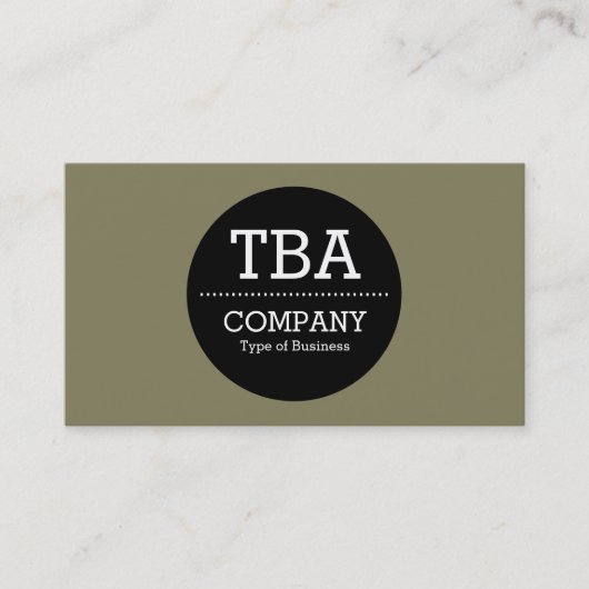 Zwarte Cirkel v2 - 847f5d Visitekaartje (Voorkant)
