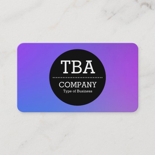 Zwarte Cirkel v2 - Zachte gradiënt Visitekaartje (Voorkant)