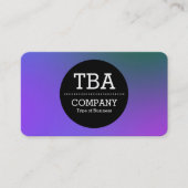 Zwarte Cirkel v2 - Zachte gradiënt Visitekaartje (Voorkant)