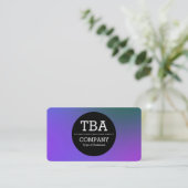 Zwarte Cirkel v2 - Zachte gradiënt Visitekaartje (Staand voorkant)