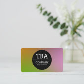 Zwarte Cirkel v2 - Zachte gradiënt Visitekaartje (Staand voorkant)