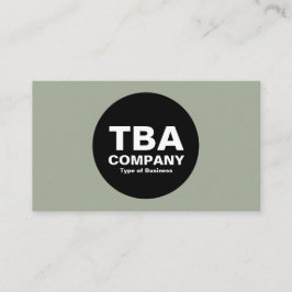 Zwarte cirkel - Warm grijs Visitekaartje