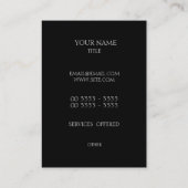 Zwarte cirkels en monogram visitekaartje (Achterkant)