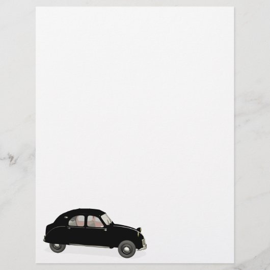 Zwarte Citroen 2CV (Voorkant)