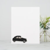 Zwarte Citroen 2CV (Staand voorkant)