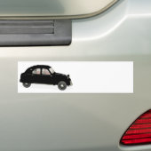 Zwarte Citroen 2CV Bumpersticker (Op auto)