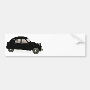 Zwarte Citroen 2CV Bumpersticker