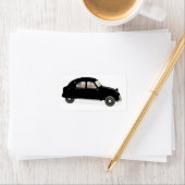 Zwarte Citroen 2CV Etiket (Insitu)
