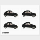 Zwarte Citroen 2CV Rechthoekige Sticker (Vel)