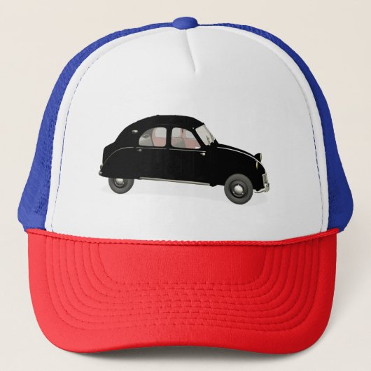 Zwarte Citroen 2CV Trucker Pet (Voorkant)