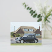Zwarte Citroen Traction Avant Briefkaart (Staand voorkant)