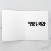 ZWARTE CLASSIC CAR BIRTHDAAGKAARTEN KAART (Binnen)