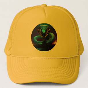 Zwarte cobra slang in je gezicht trucker pet