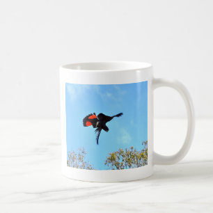 ZWARTE COCKATOO IN VLIEGTUIG AUSTRALIË KOFFIEMOK