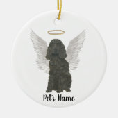 Zwarte Cocker Spaniel Hond Sympathie Herdenking Keramisch Ornament (Voorkant)