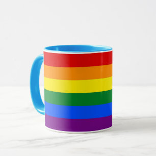 Zwarte Combo-Mok met regenboogpride vlag van LGBT Mok