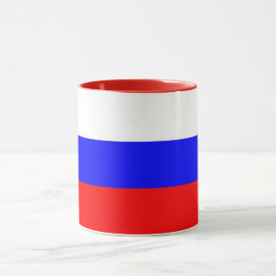 Zwarte Combo-Mok met Russische vlag Mok