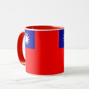 Zwarte Combo Mok met Taiwanese vlag