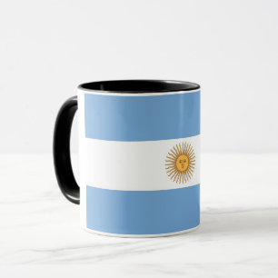 Zwarte Combo Mok met vlag van Argentinië