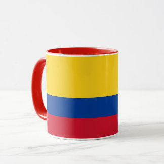 Zwarte Combo Mok met vlag van Colombia
