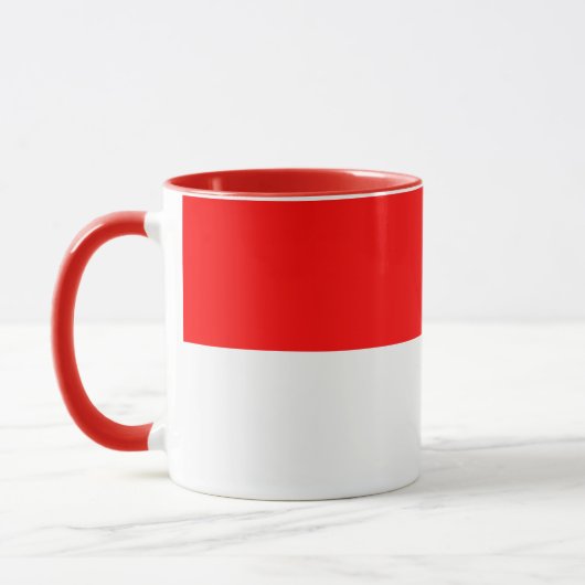 Zwarte Combo Mok met vlag van Indonesië (Links)