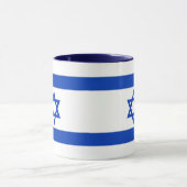 Zwarte Combo Mok met vlag van Israel (Midden)