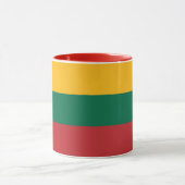 Zwarte Combo Mok met vlag van Litouwen (Midden)