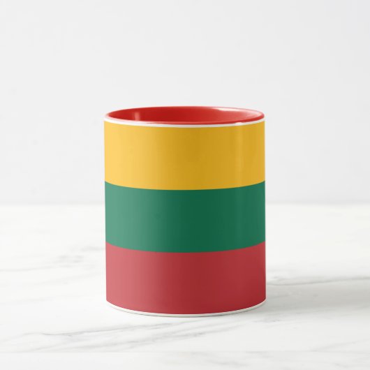Zwarte Combo Mok met vlag van Litouwen (Midden)