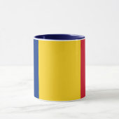 Zwarte Combo Mok met vlag van Roemenië (Midden)