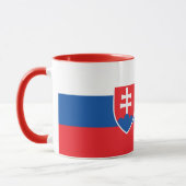 Zwarte Combo Mok met vlag van Slowakije (Links)