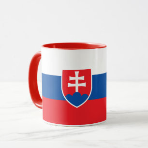 Zwarte Combo Mok met vlag van Slowakije