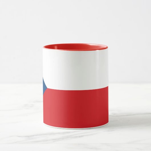 Zwarte Combo Mok met vlag van Tsjechië (Midden)