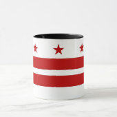 Zwarte Combo-Mok met vlag van Washington DC, VS Mok (Midden)